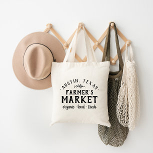 Personalised Farmer's Market Grocery Tote Bag