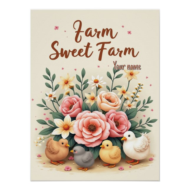 Personalised Farmhouse Accent Poster (Front)