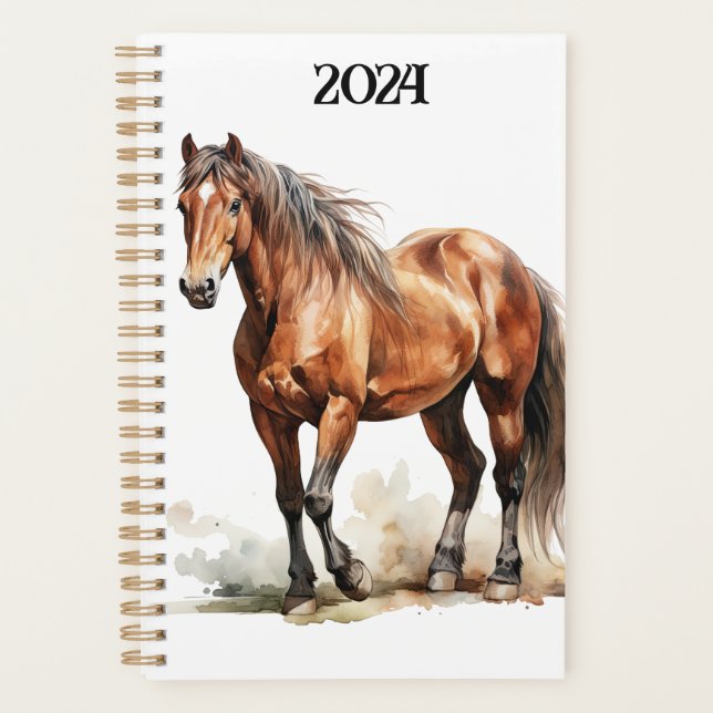 Personalised Farmhouse Beautiful Horse. Horse Planner (Front)