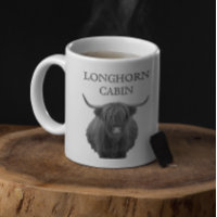 Personalised Farmhouse Cabin Lodge Highland Cow 