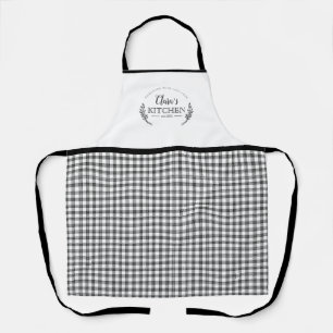 Personalised Farmhouse Country Charm Plaid Apron