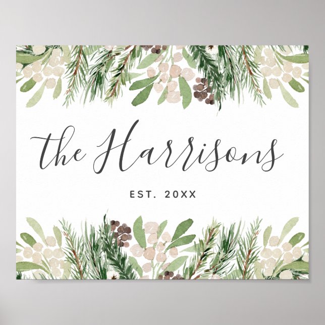 Personalised Farmhouse Family Established Poster (Front)