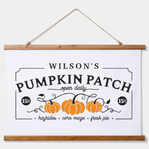 Personalised Farmhouse Pumpkin Patch Hanging Tapestry