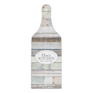 Personalised Farmhouse Shiplap Rustic Kitchen Cutting Board