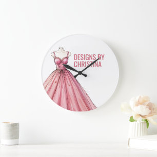 Personalised Fashion Designer Stylist Graduate Large Clock