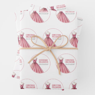 Personalised Fashion Designer Stylist Graduate Wrapping Paper Sheet