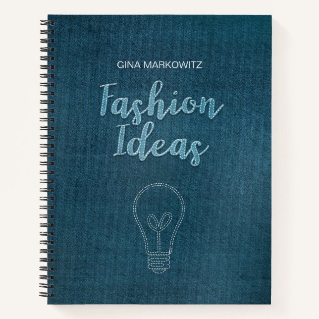 Personalised Fashion Ideas Notebook (Front)