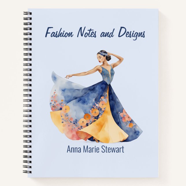 Personalised Fashion Sketch Book (Front)
