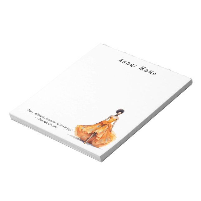 Personalised Fashion Themed  Notepad (Rotated)