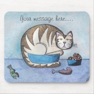 Personalised Fat cat Funny mousepad