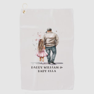 Personalised Father and Daughter (2) Golf Towel