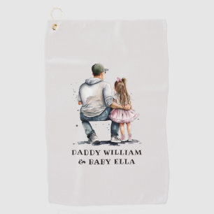 Personalised Father and Daughter (3) Golf Towel