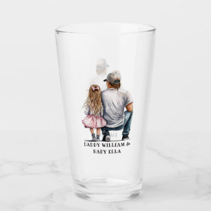 Personalised Father and Daughter (4) Glass