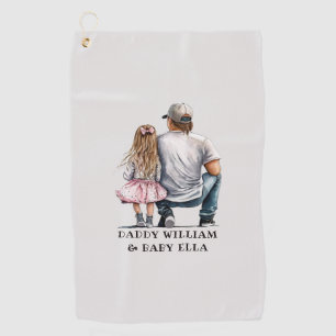 Personalised Father and Daughter (4) Golf Towel