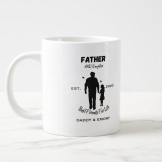 Personalised Father and Daughter Best Friends For Large Coffee Mug