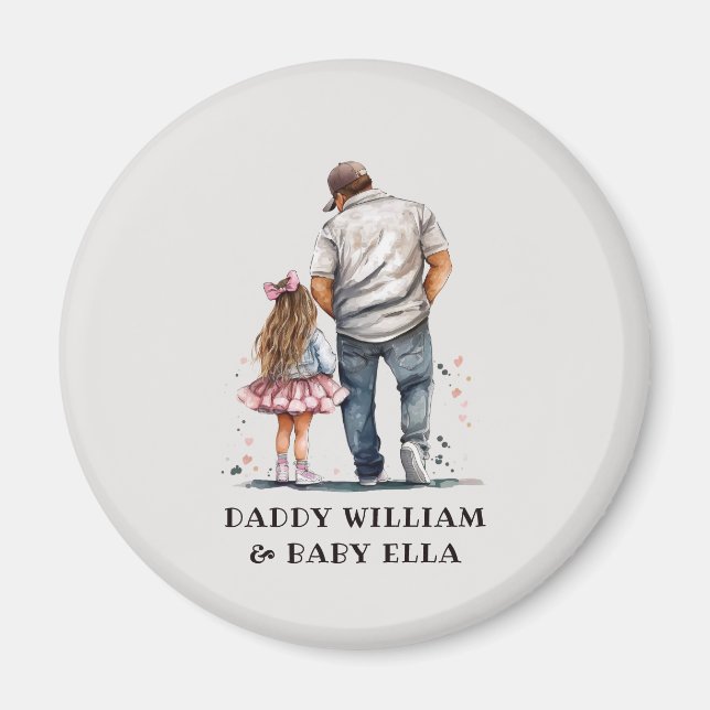 Personalised Father and Daughter Magnet (Front)