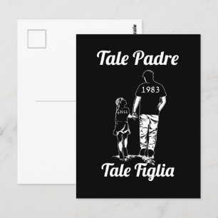 Personalised Father And Daughter Name Fathers Day Postcard