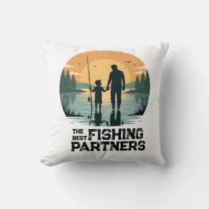 Personalised Father and Son Fishing Gift Cushion