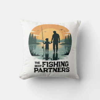 Personalised Father and Son Fishing Gift Cushion