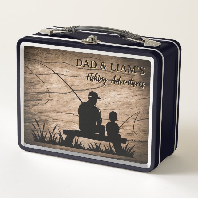 Personalised Father and Son Fishing Memory Box (Front)