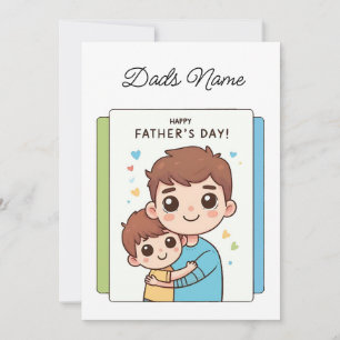 Personalised Father And Son Holiday Card