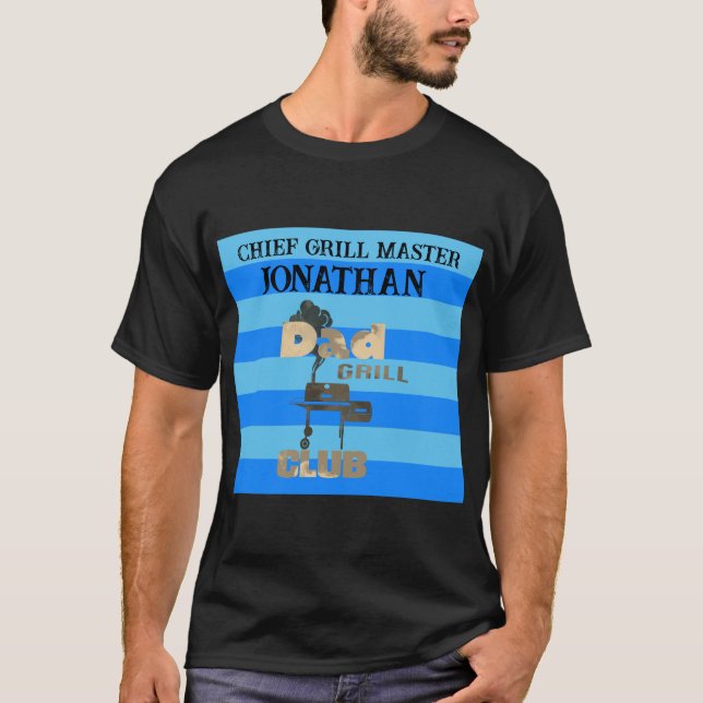 Personalised Father Barbeque Grill  T-Shirt (Front)