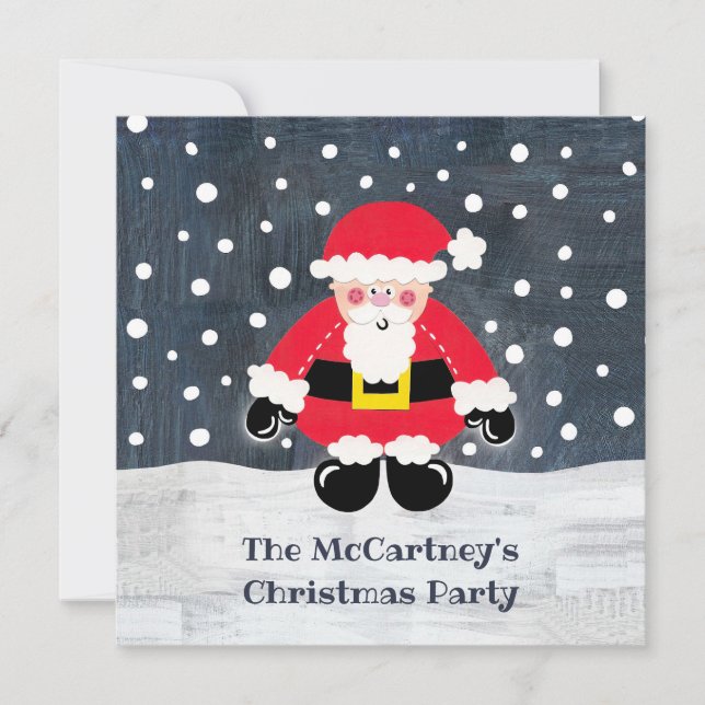 Personalised Father Christmas Party Invitation (Front)