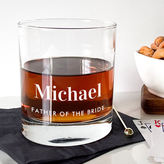 Personalised Father Of The Bride Wedding Gift Whiskey Glass (Creator Uploaded)