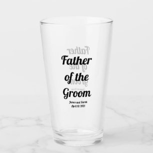 Personalised Father of the Groom Glass