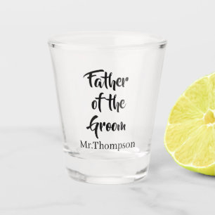 Personalised Father of the Groom Shot Glass