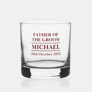 Personalised Father Of The Groom Tumblers Whisky  Whiskey Glass