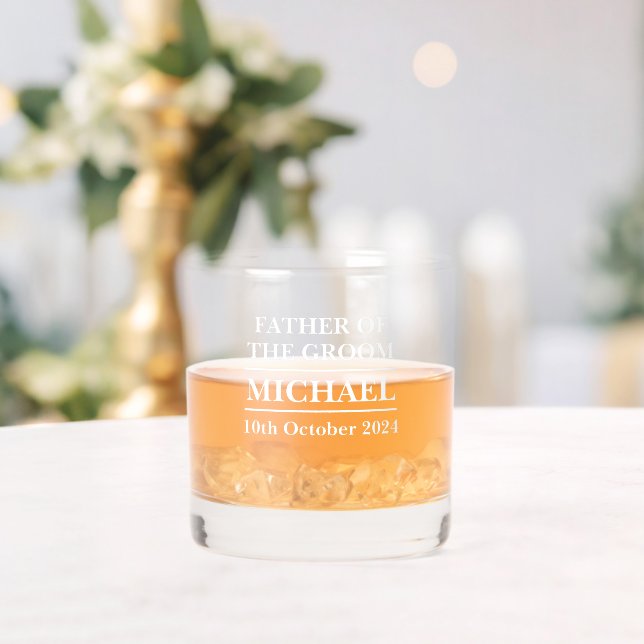 Personalised Father Of The Groom Tumblers Whisky  Whiskey Glass (Insitu (Wedding))