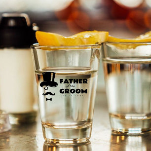 Personalised Father of the Groom Wedding Day Gift Shot Glass