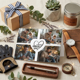 Personalised Father’s Day 4-Photo Collage Greeting Card
