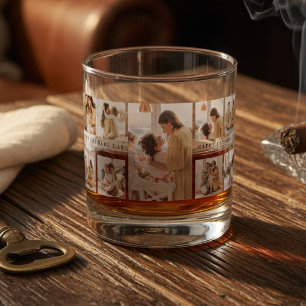 Personalised Father’s Day   Custom Dad Gift Whiskey Glass