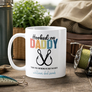 Personalised Father’s Day  Hooked on Daddy Fishing Coffee Mug