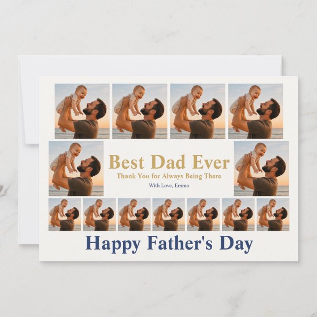 Personalised Father’s Day Photo Card for Dad (Front)