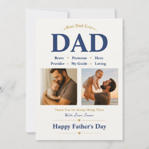 Personalised Father’s Day Photo Card for Dad