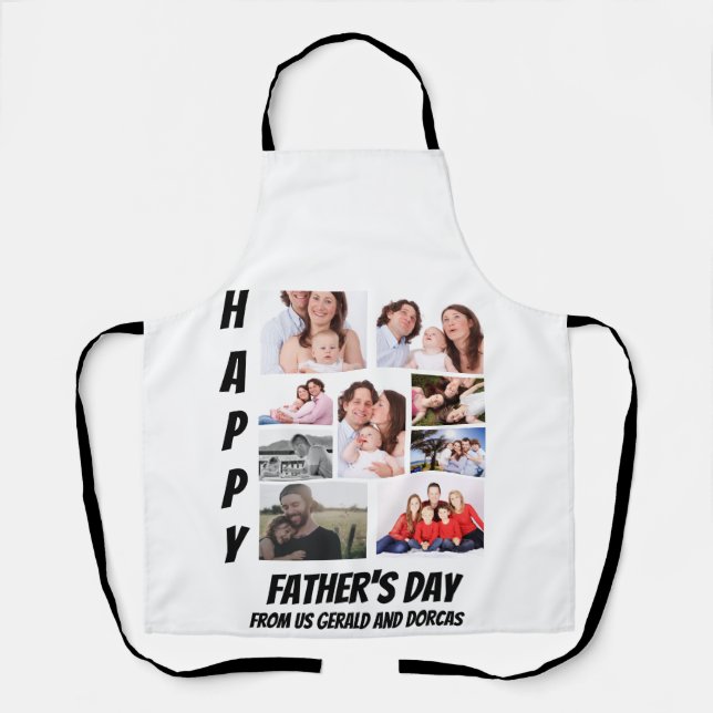 Personalised Father's Day  9 Photo Collage  Apron (Front)