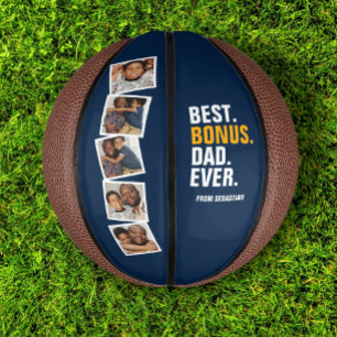 Personalised Fathers Day Best Bonus Dad Ever Mini Basketball