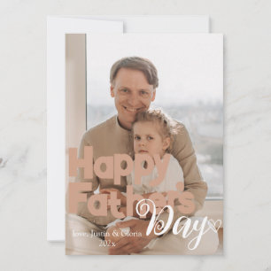 Personalised Fathers Day, best dad ever gift Holiday Card