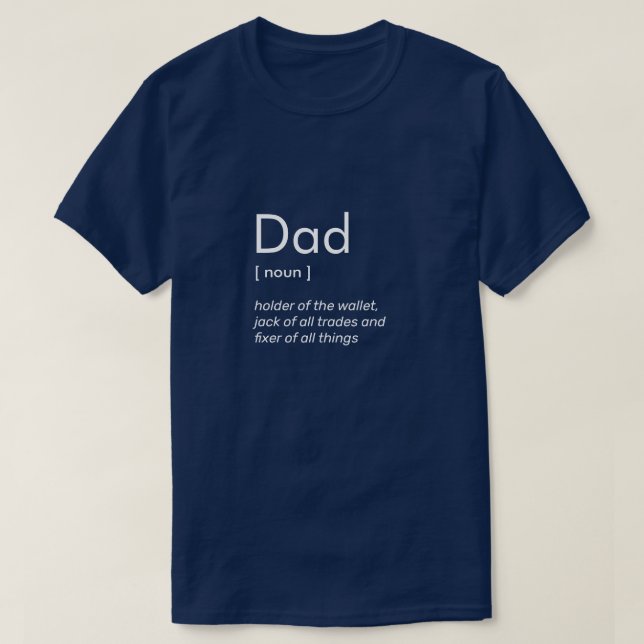 Personalised Father's Day Blue T-Shirt (Design Front)