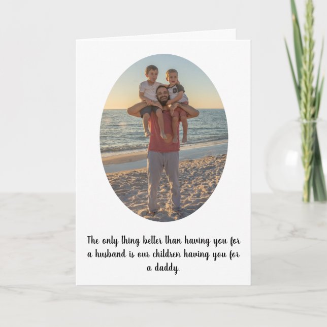 Personalised Father's Day Card from Wife w/ Quote (Front)