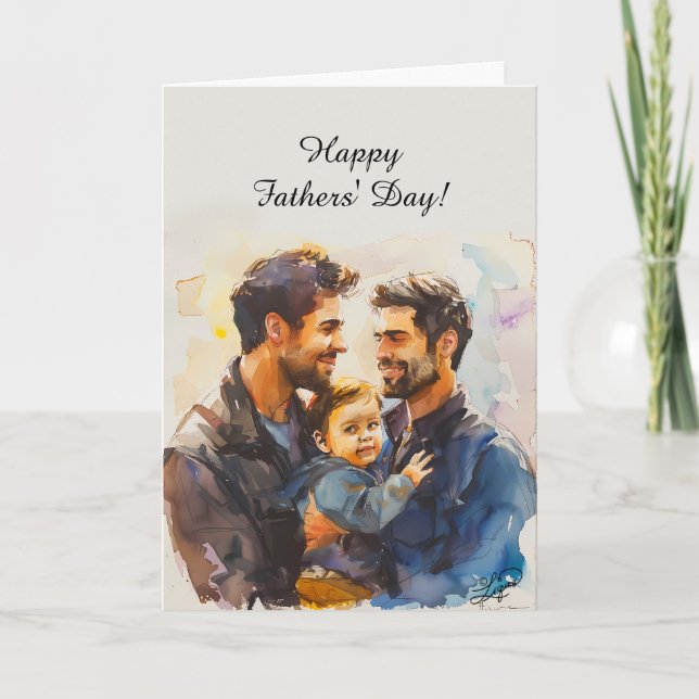 Personalised Father's Day Cards for Gay Dads (Front)