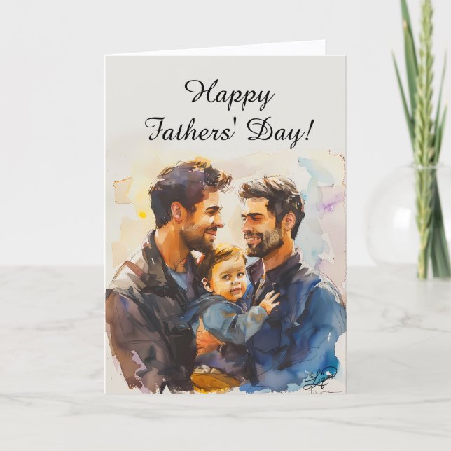 Personalised Father's Day Cards for Gay Dads (Front)