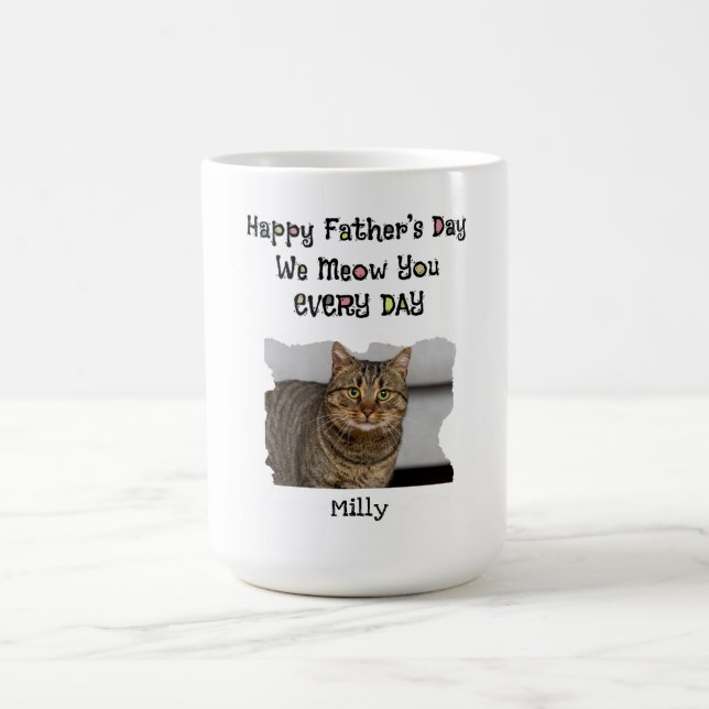 Personalised Father's Day Cat Mug (Center)
