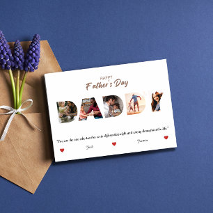 Personalised Father's Day DADDY Photo Collage Invitation