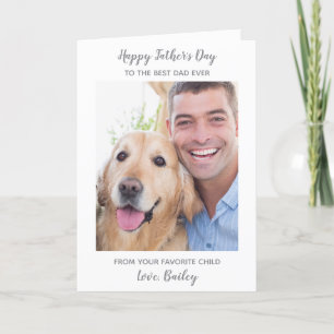 Personalised Father's Day Dog Dad Pet Photo Holiday Card