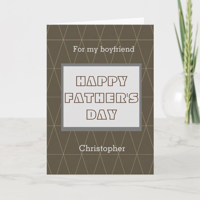 Personalised Father's Day for my Boyfriend Card (Front)
