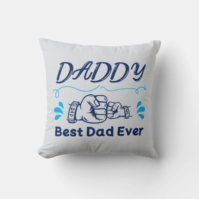  Personalised Father's Day Gift Daddy Cushion (Front)